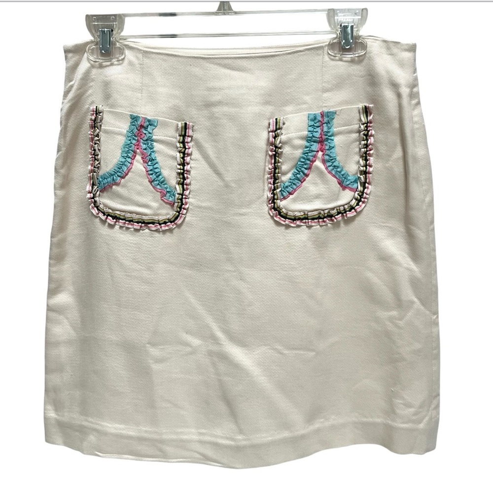 Vintage CYTHIA‎ RAWLEY Silk Mini Skirt Preppy Light Academia Coquette Girl 90's - Picture 7 of 17